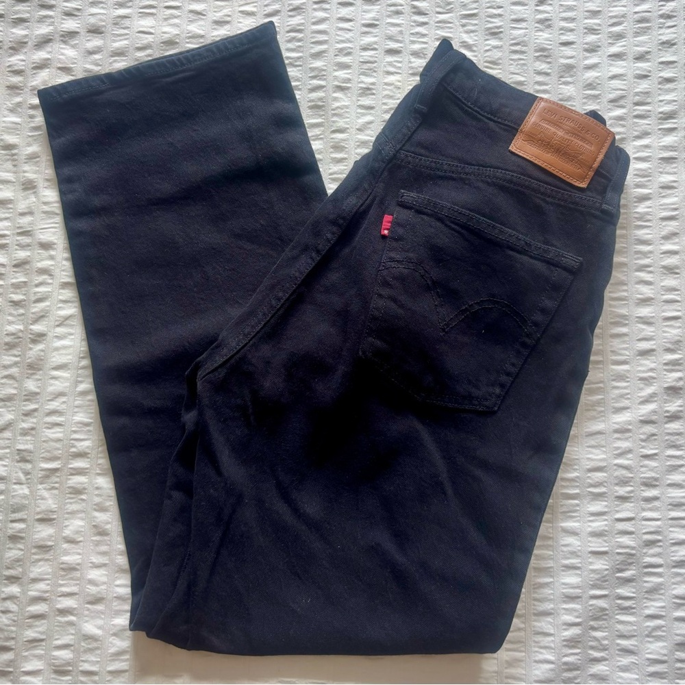 Levi’s Ribcage Straight in Black Sprout